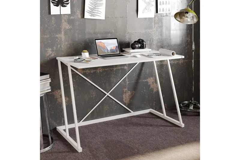 Kirjoituspöytä Maglaby 120 cm - Valkoinen - Huonekalut - Pöytä & ruokailuryhmä - Työpöytä - Kirjoituspöytä