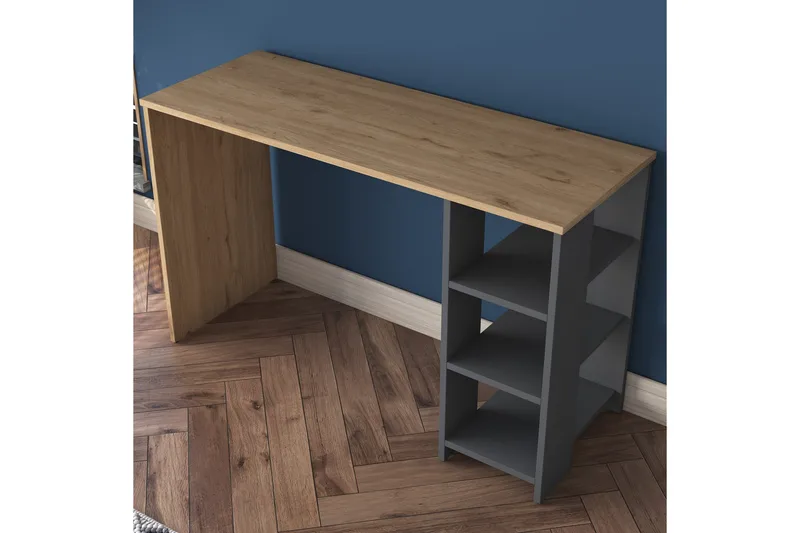 Kirjoituspöytä Makrud 120 cm - Pähkinä/Antrasiitti - Huonekalut - Pöytä & ruokailuryhmä - Työpöytä - Kirjoituspöytä