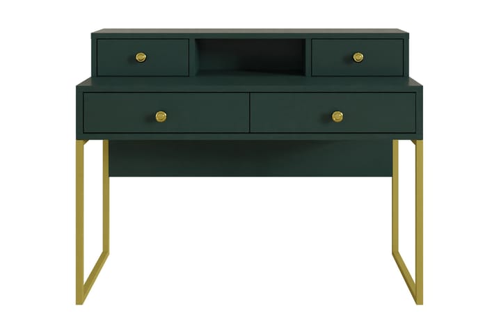 Kirjoituspöytä Millevi 120 cm - Vihreä/Kulta - Tietokonepöytä
 - Kirjoituspöytä