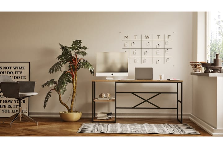 Kirjoituspöytä Mockba 160x75x160 cm Säilytyksellä - Vihreä - Tietokonepöytä
 - Kirjoituspöytä