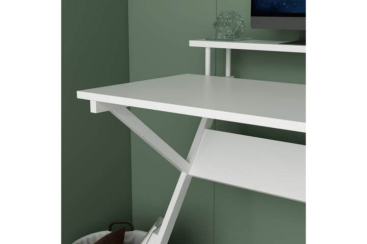Kirjoituspöytä Mukund 80 cm - Valkoinen - Tietokonepöytä
 - Kirjoituspöytä