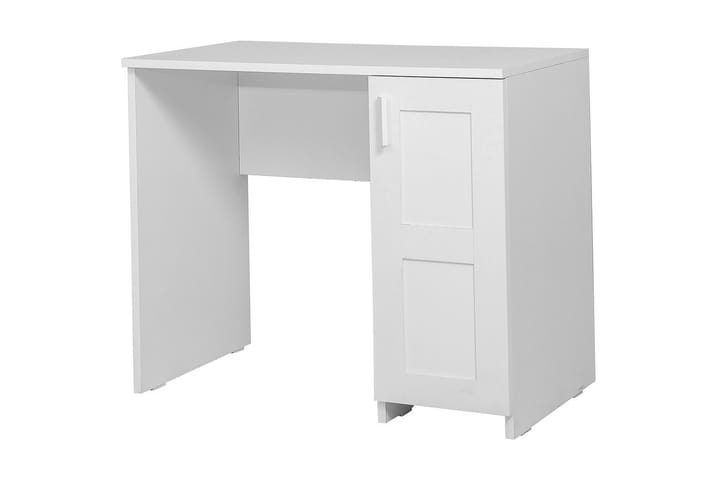 Kirjoituspöytä Mundusar 90 cm Säilytyksellä kaappi - Valkoinen - Tietokonepöytä
 - Kirjoituspöytä