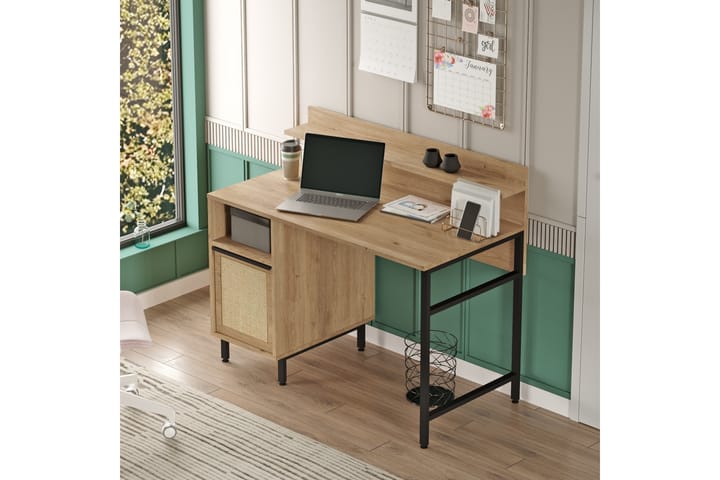 Kirjoituspöytä Munetoki 120 cm - Tammi - Tietokonepöytä
 - Kirjoituspöytä