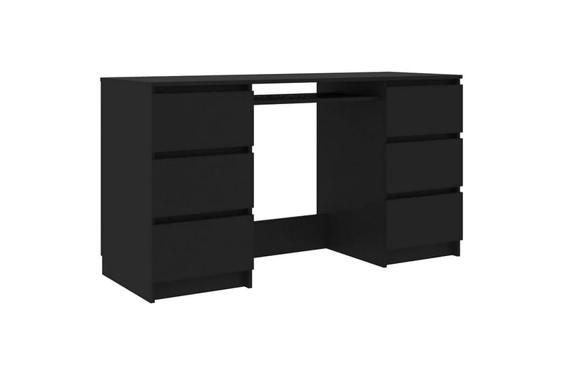 Kirjoituspöytä musta 140x50x77 cm lastulevy - Musta - Huonekalut - Pöytä & ruokailuryhmä - Työpöytä
 - Kirjoituspöytä