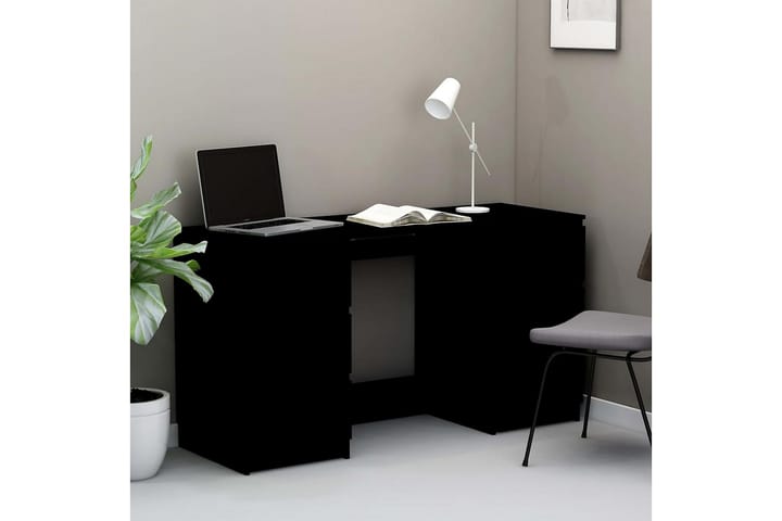 Kirjoituspöytä musta 140x50x77 cm lastulevy - Musta - Tietokonepöytä
 - Kirjoituspöytä