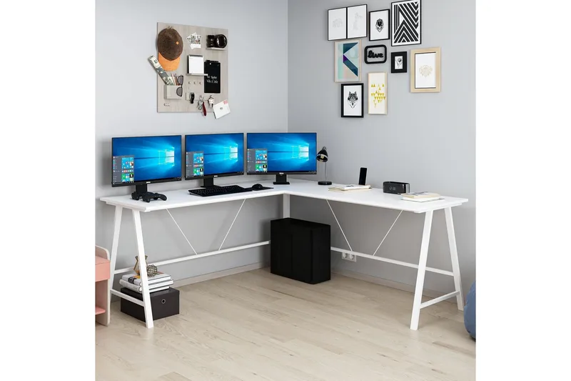 Kirjoituspöytä Nagender 180 cm, Valkoinen