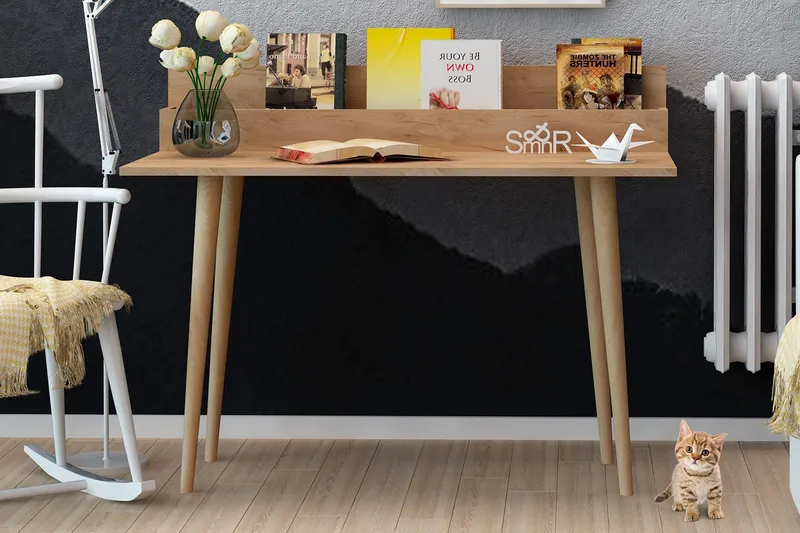 Kirjoituspöytä Naidaj 100 cm Säilytyksellä Rum - Puu - Huonekalut - Pöytä & ruokailuryhmä - Työpöytä - Kirjoituspöytä