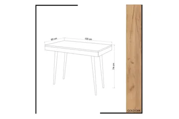 Kirjoituspöytä Naidaj 100 cm - Tammenväri - Huonekalut - Pöytä & ruokailuryhmä - Työpöytä - Kirjoituspöytä