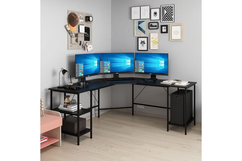 Kirjoituspöytä Naina 180 cm - Musta - Huonekalut - Pöytä & ruokailuryhmä - Työpöytä - Kirjoituspöytä