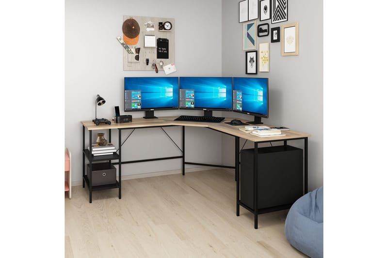 Kirjoituspöytä Naina 180 cm - Ruskea - Huonekalut - Pöytä & ruokailuryhmä - Työpöytä - Kirjoituspöytä