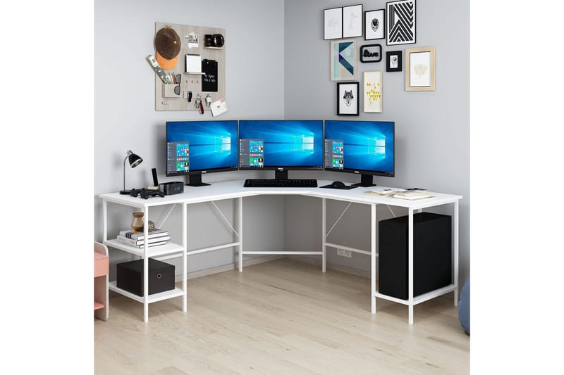 Kirjoituspöytä Naina 180 cm - Valkoinen - Huonekalut - Pöytä & ruokailuryhmä - Työpöytä - Kirjoituspöytä