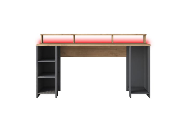 Kirjoituspöytä Nanak 160 cm - Pähkinä/Antrasiitti - Tietokonepöytä
 - Kirjoituspöytä