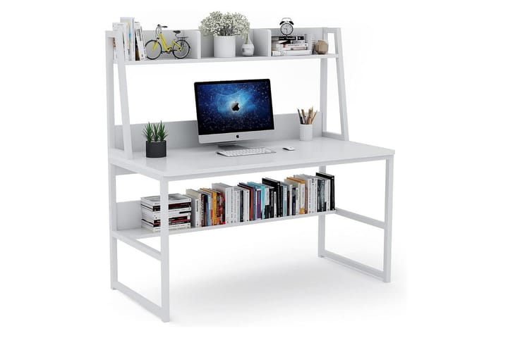 Kirjoituspöytä Nankesh 120 cm - Valkoinen - Tietokonepöytä
 - Kirjoituspöytä