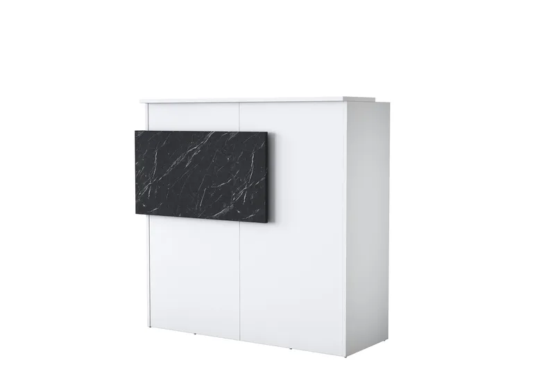 Kirjoituspöytä Naruto 110 cm - Marmori/Valkoinen - Huonekalut - Pöytä & ruokailuryhmä - Työpöytä - Kirjoituspöytä