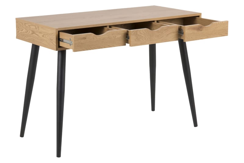 Kirjoituspöytä Neptun 110 cm Säilytyksellä 3 laatikkoa - Beige/Musta - Huonekalut - Pöytä & ruokailuryhmä - Työpöytä
 - Kirjoituspöytä
