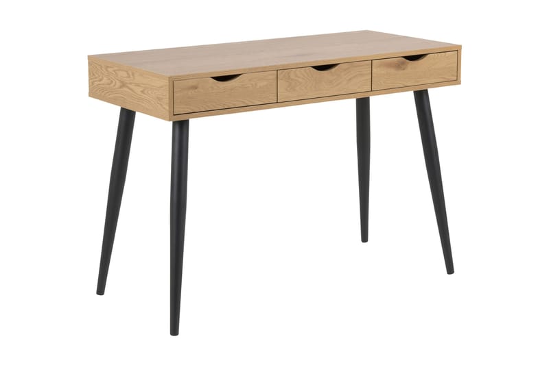 Kirjoituspöytä Neptun 110 cm Säilytyksellä 3 laatikkoa - Beige/Musta - Huonekalut - Pöytä & ruokailuryhmä - Työpöytä
 - Kirjoituspöytä