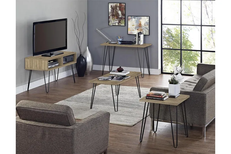 Kirjoituspöytä Owen 102 cm Luonnonväri/Musta - Dorel Home - Huonekalut - Pöytä & ruokailuryhmä - Työpöytä - Kirjoituspöytä