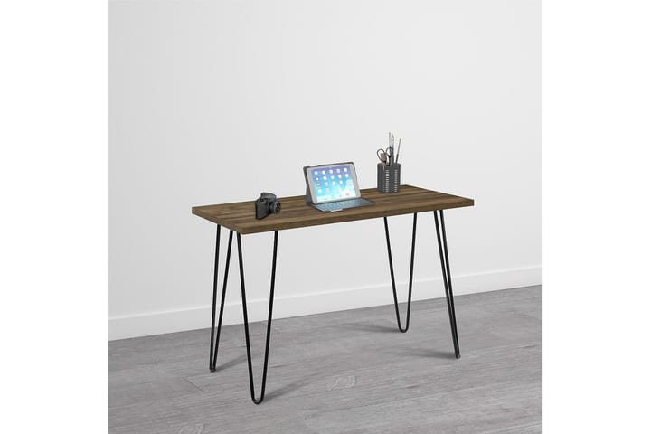 Kirjoituspöytä Owen 102 cm Pähkinänruskea/Musta - Dorel Home - Tietokonepöytä
 - Kirjoituspöytä