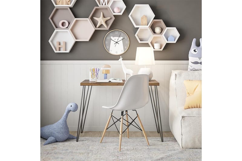 Kirjoituspöytä Owen 102 cm Pähkinänruskea/Musta - Dorel Home - Huonekalut - Pöytä & ruokailuryhmä - Työpöytä
 - Kirjoituspöytä