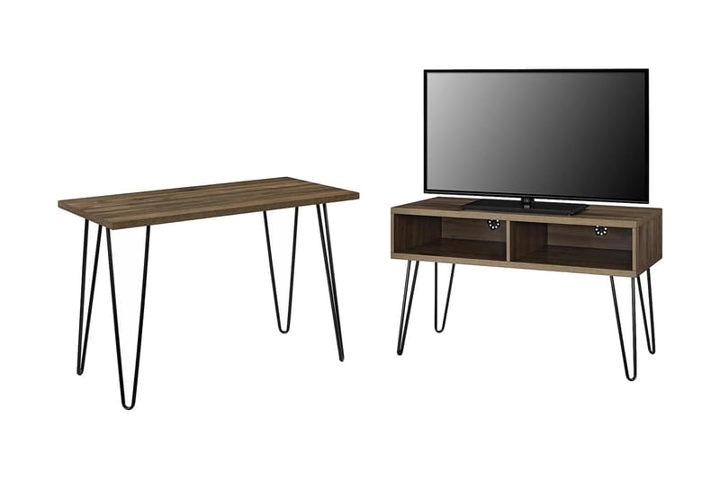 Kirjoituspöytä Owen 102 cm Pähkinänruskea/Musta - Dorel Home - Huonekalut - Pöytä & ruokailuryhmä - Työpöytä
 - Kirjoituspöytä