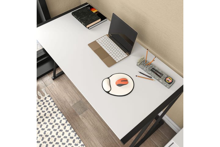 Kirjoituspöytä Oxaca 60x75x114 cm - Musta/Valkoinen - Tietokonepöytä
 - Kirjoituspöytä
