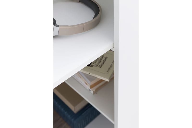 Kirjoituspöytä Requan 120 cm Säilytyksellä Hyllyt - Valkoinen - Huonekalut - Pöytä & ruokailuryhmä - Työpöytä - Kirjoituspöytä