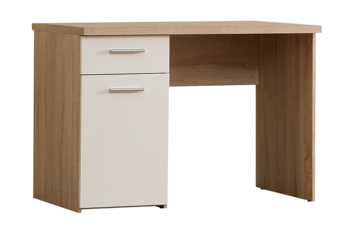 Kirjoituspöytä Schappach 110 cm Säilytys Laatikko+kaappi - Ruskea/Valkoinen - Tietokonepöytä
 - Kirjoituspöytä