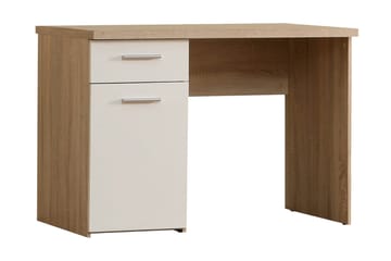 Kirjoituspöytä Schappach 110 cm Säilytys Laatikko+kaappi - Ruskea/Valkoinen - Huonekalut - Pöytä & ruokailuryhmä - Työpöytä - Kirjoituspöytä
