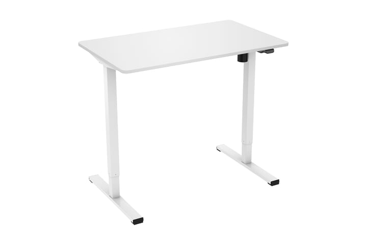 Kirjoituspöytä Shabus 100x60 cm Korkeussäädettävä - Valkoinen - Tietokonepöytä
 - Sähköpöytä & säädettävä työpöytä - Kirjoituspöytä