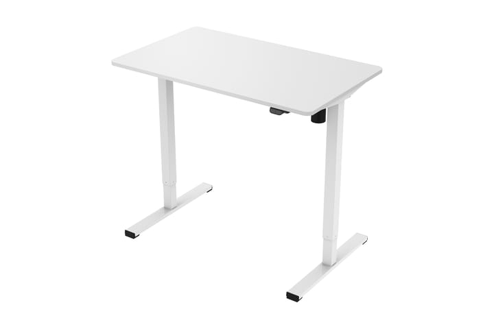 Kirjoituspöytä Shabus 100x60 cm Korkeussäädettävä - Valkoinen - Tietokonepöytä
 - Sähköpöytä & säädettävä työpöytä - Kirjoituspöytä