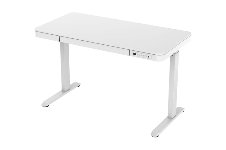 Kirjoituspöytä Shabus 120x60 cm Korkeussäädettävä - Valkoinen - Tietokonepöytä
 - Kirjoituspöytä