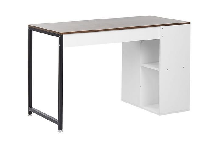 Kirjoituspöytä Silvelle 120 cm Säilytyksellä - Tumma Puu/Valkoinen - Tietokonepöytä
 - Kirjoituspöytä