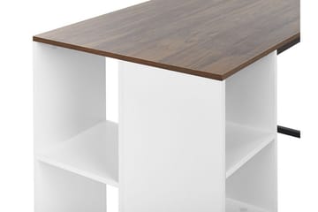 Kirjoituspöytä Silvelle 120 cm Säilytyksellä - Tumma Puu/Valkoinen - Huonekalut - Pöytä & ruokailuryhmä - Työpöytä - Kirjoituspöytä