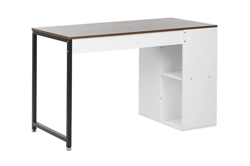 Kirjoituspöytä Silvelle 120 cm Säilytyksellä - Tumma Puu/Valkoinen - Huonekalut - Pöytä & ruokailuryhmä - Työpöytä - Kirjoituspöytä