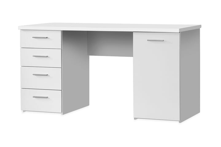 Kirjoituspöytä Skirbeck 145 cm Säilytys Kaappi+4 laatikkoa+H - Valkoinen - Tietokonepöytä
 - Kirjoituspöytä