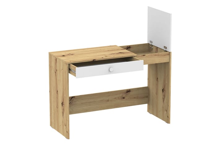 Kirjoituspöytä Staton 120 cm - Luonnonväri/Valkoinen/Harmaa - Tietokonepöytä
 - Kirjoitusp�öytä