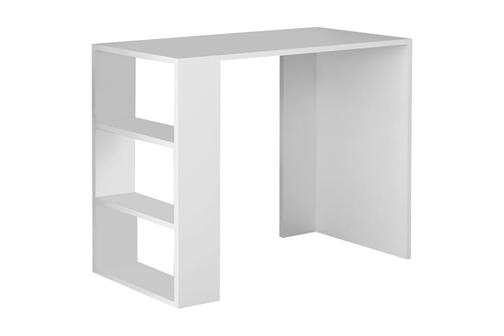 Kirjoituspöytä Tessie 90 cm Säilytyksellä Hylly - Valkoinen - Tietokonepöytä
 - Kirjoituspöytä