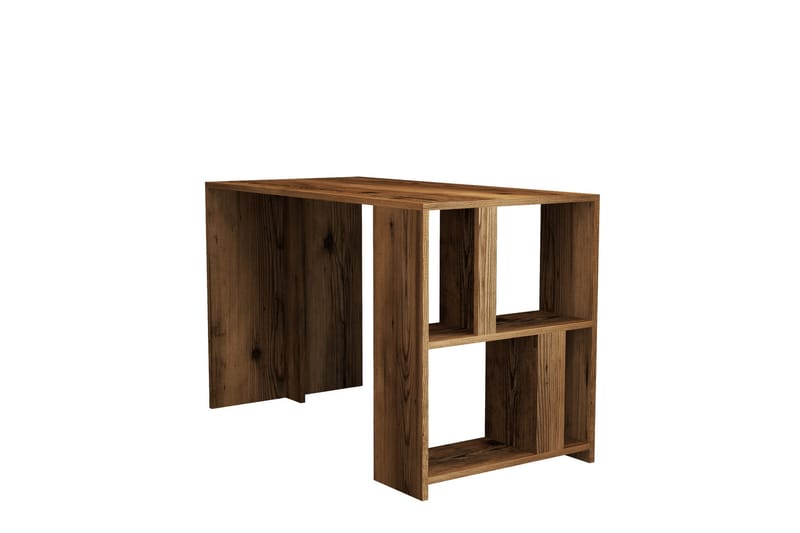 Kirjoituspöytä Tibani 120 cm Säilytyksellä Hylly - Pähkinänruskea - Huonekalut - Pöytä & ruokailuryhmä - Työpöytä - Kirjoituspöytä
