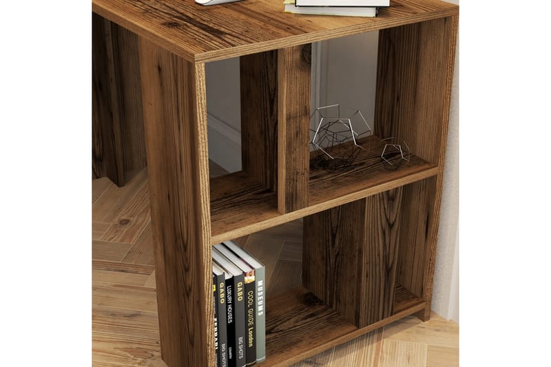 Kirjoituspöytä Tibani 120 cm Säilytyksellä Hylly - Pähkinänruskea - Huonekalut - Pöytä & ruokailuryhmä - Työpöytä - Kirjoituspöytä