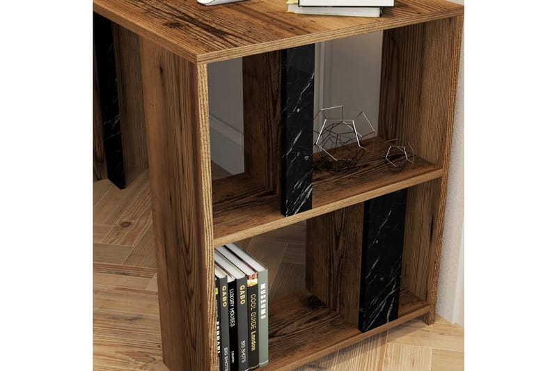 Kirjoituspöytä Tibani 120 cm Säilytyksellä Hylly - Pähkinänruskea/Musta - Huonekalut - Pöytä & ruokailuryhmä - Työpöytä - Kirjoituspöytä