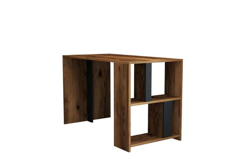 Kirjoituspöytä Tibani 120 cm Säilytyksellä Hylly - Pähkinänruskea/Antrasiitti - Huonekalut - Pöytä & ruokailuryhmä - Työpöytä - Kirjoituspöytä
