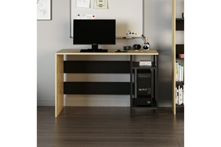 Kirjoituspöytä Tiran 56 cm - Tammi/Musta - Tietokonepöytä
 - Kirjoituspöytä