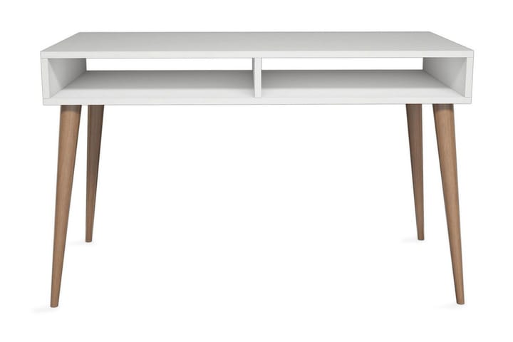 Kirjoituspöytä Tyrsberget 120 cm Säilytyksellä Hylly - Valkoinen/Luonnonväri - Tietokonepöytä
 - Kirjoituspöytä
