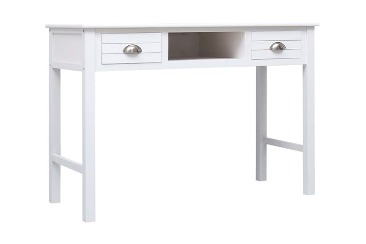 Kirjoituspöytä valkoinen 110x45x76 cm puinen - Valkoinen - Tietokonepöytä
 - Kirjoituspöytä