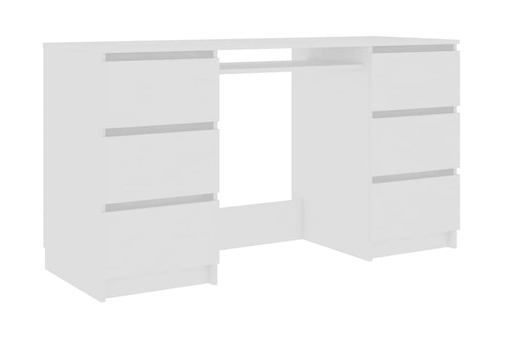 Kirjoituspöytä valkoinen 140x50x77 cm lastulevy - Valkoinen - Tietokonepöytä
 - Kirjoituspöytä