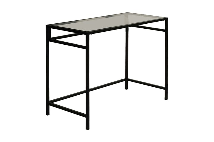 Kirjoituspöytä Vallsbo 100 cm - Lasi/Savunvärinen/Musta - Kirjoituspöytä - Tietokonepöytä