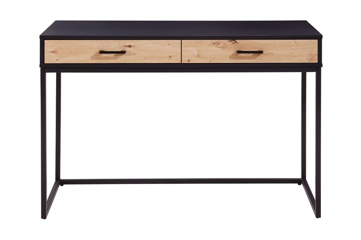 Kirjoituspöytä Vauboye 110 cm Säilytyksellä 2 laatikkoa - Musta/Ruskea - Kirjoituspöytä - Tietokonepöytä