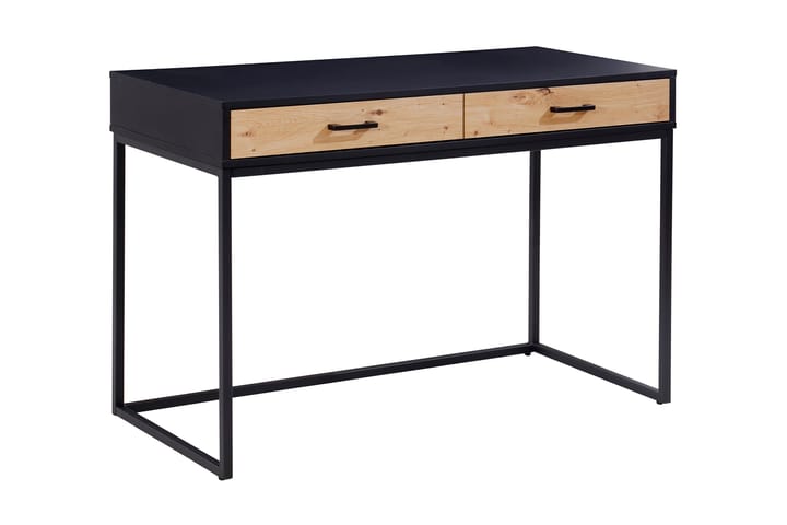 Kirjoituspöytä Vauboye 110 cm Säilytyksellä 2 laatikkoa - Musta/Ruskea - Tietokonepöytä
 - Kirjoituspöytä