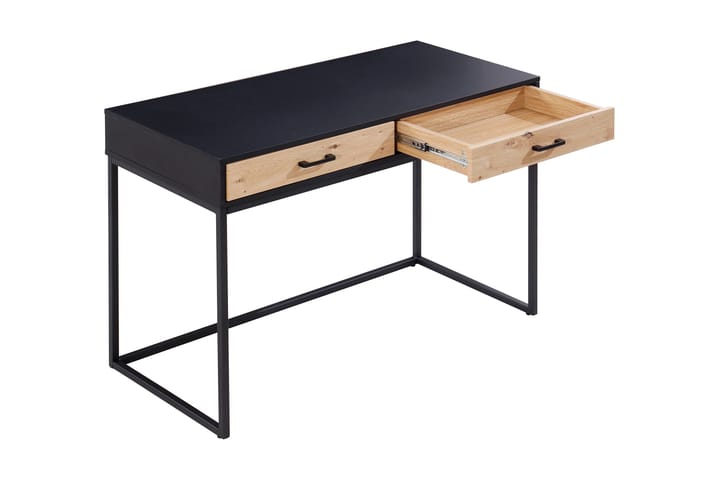 Kirjoituspöytä Vauboye 110 cm Säilytyksellä 2 laatikkoa - Musta/Ruskea - Tietokonepöytä
 - Kirjoituspöytä