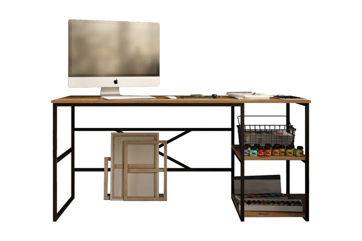 Kirjoituspöyt�ä Vogue 160x75x160 cm Säilytyksellä - Vihreä - Tietokonepöytä
 - Kirjoituspöytä